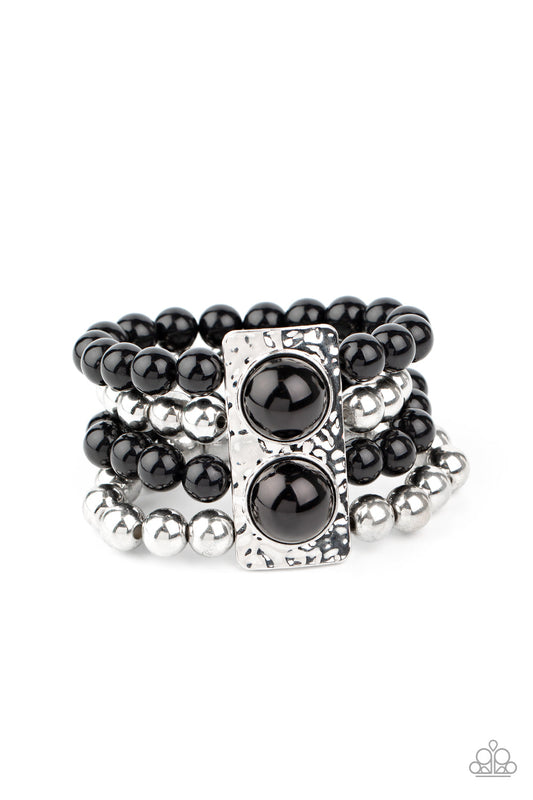 Paparazzi: WEALTH-Conscious - Black Bracelet - Pusher P
