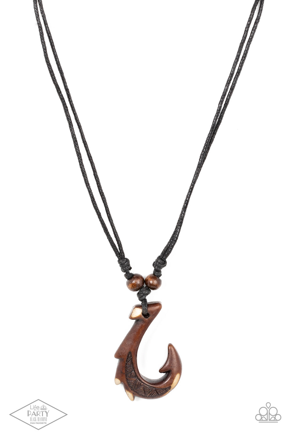 Paparazzi Off The Hook - Black Necklace - Life of the Party - Pusher P