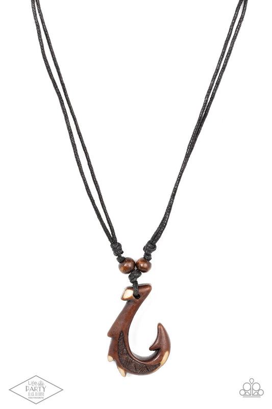 Paparazzi Off The Hook - Black Necklace - Life of the Party - Pusher P