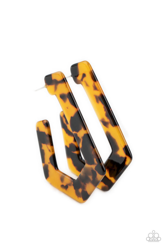 Paparazzi Flat Out Fearless - Multi Acrylic Earrings - Pusher P