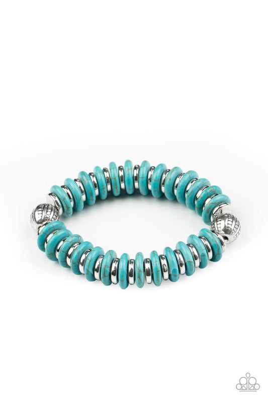Paparazzi Eco Experience - Blue Bracelet - Pusher P