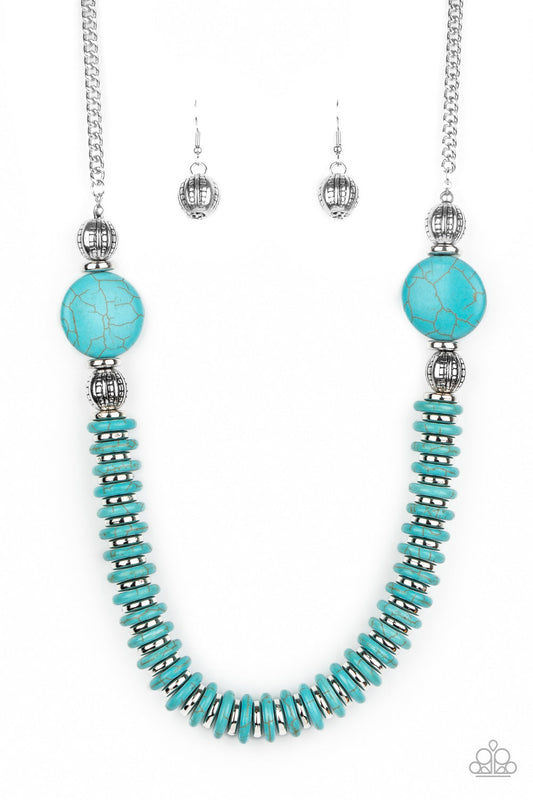 Paparazzi Desert Revival - Blue Necklace - Pusher P