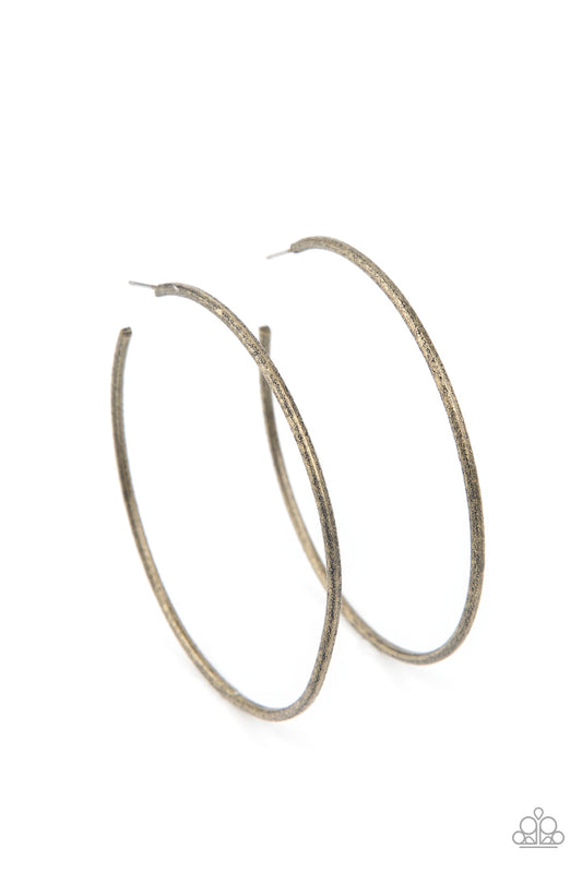 Paparazzi Rustic Roundabout - Brass Earrings - Pusher P