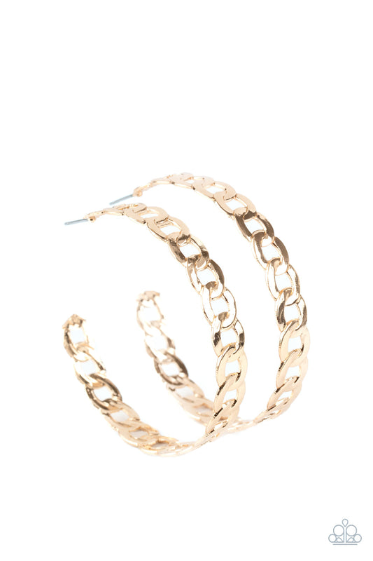 Paparazzi Climate CHAINge - Gold Earrings - Pusher P