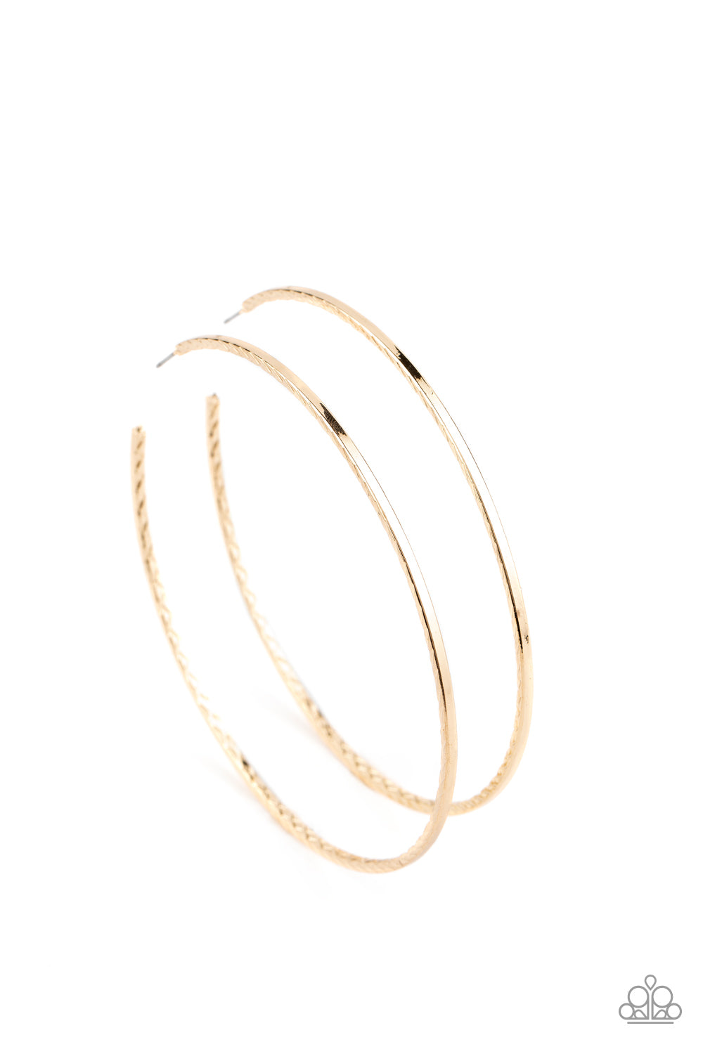 Paparazzi Diamondback Diva - Gold Hoop Earrings - Pusher P