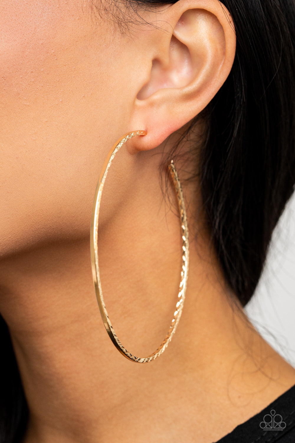 Paparazzi Diamondback Diva - Gold Hoop Earrings - Pusher P