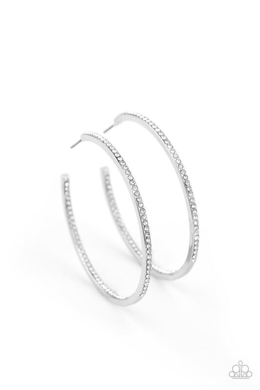 Paparazzi Marquee Magic - White Earrings