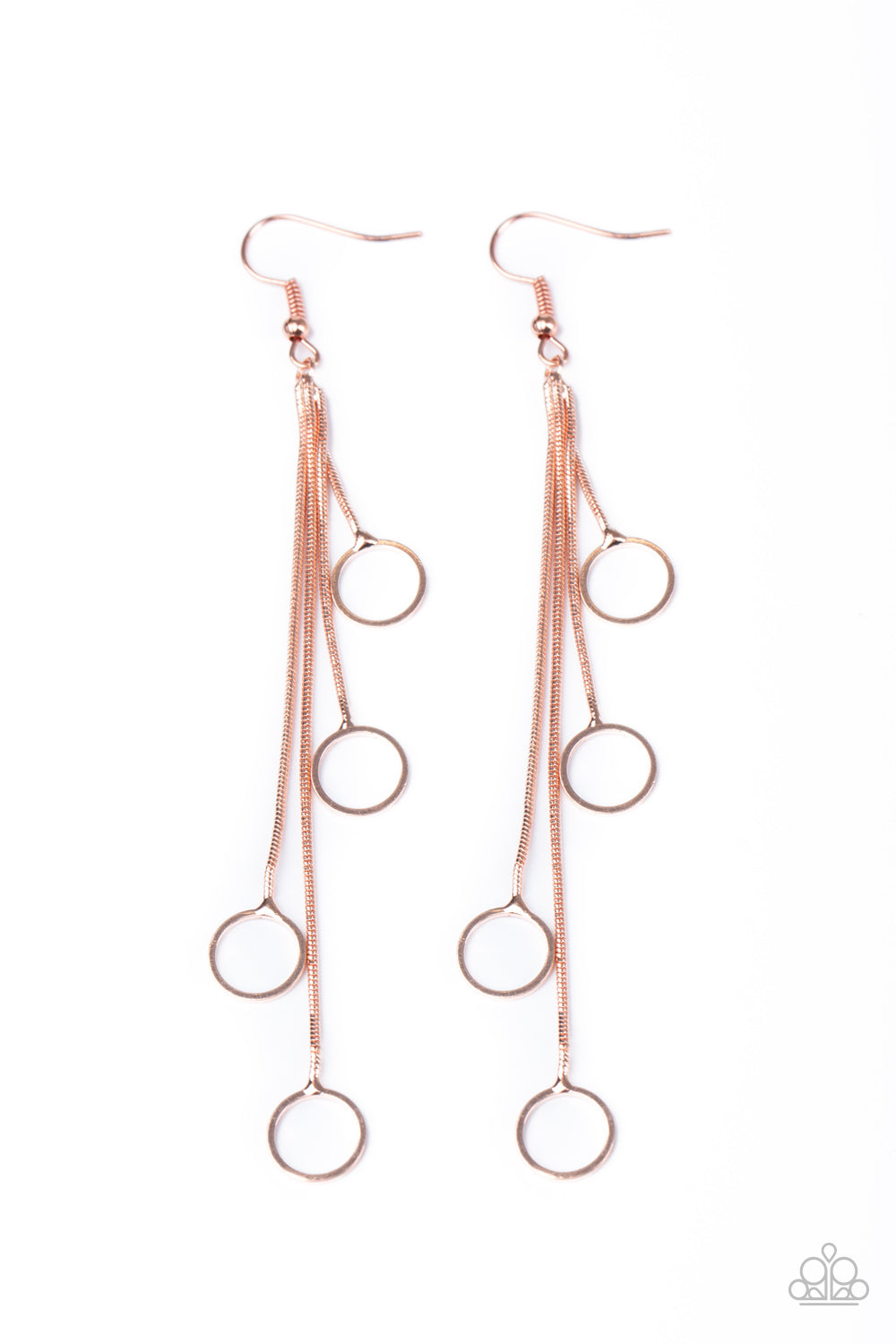 Paparazzi Full Swing Shimmer - Copper Earrings - Pusher P
