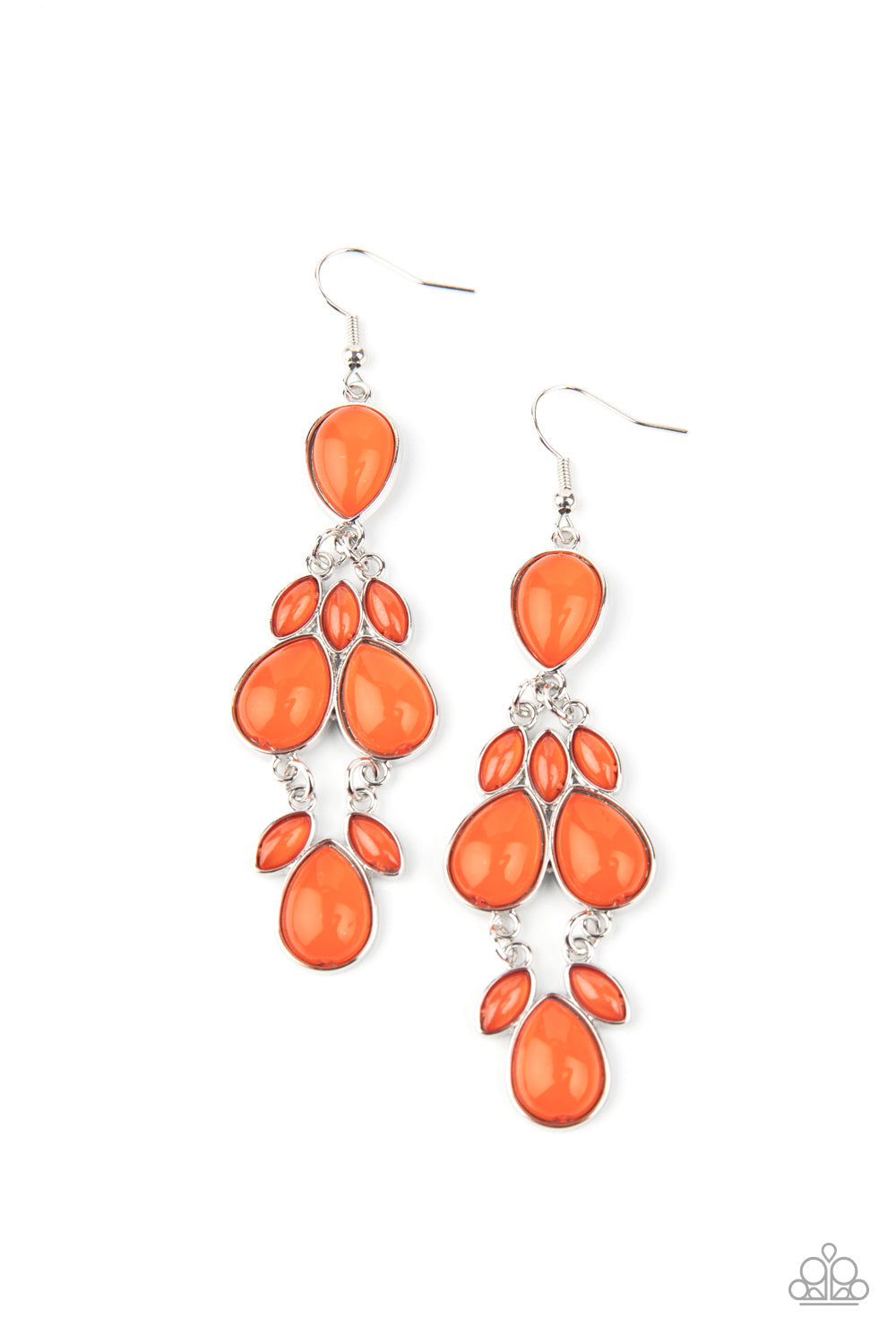Paparazzi Superstar Social - Orange Earrings - Pusher P