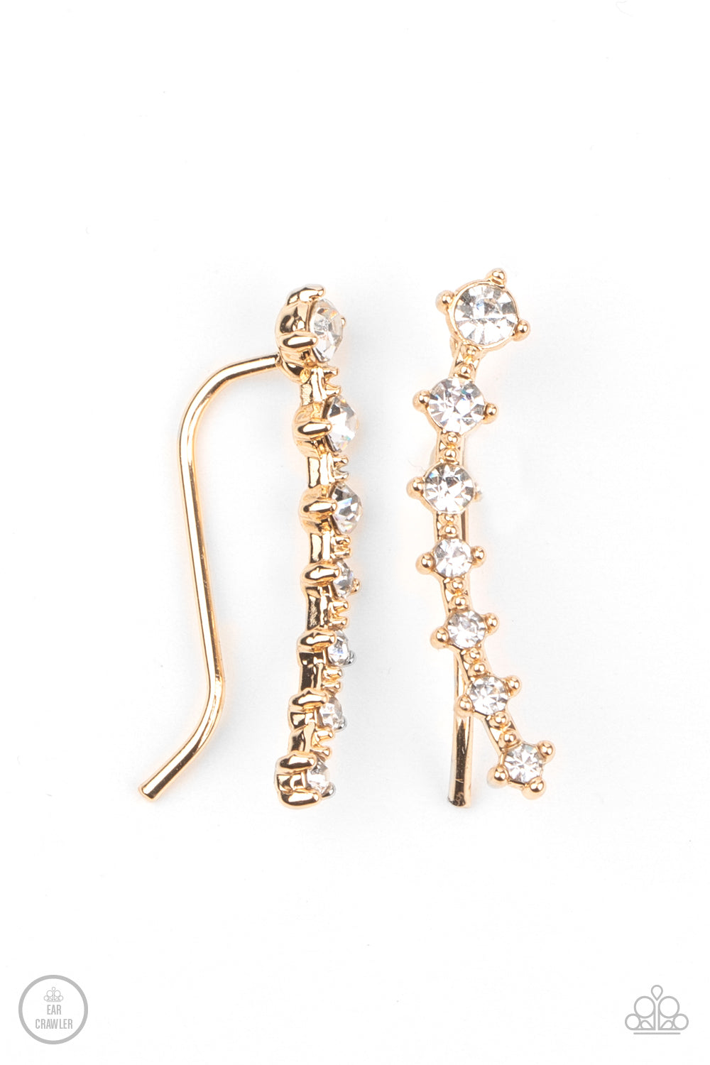 Paparazzi New Age Nebula - Gold Ear Crawlers - Pusher P