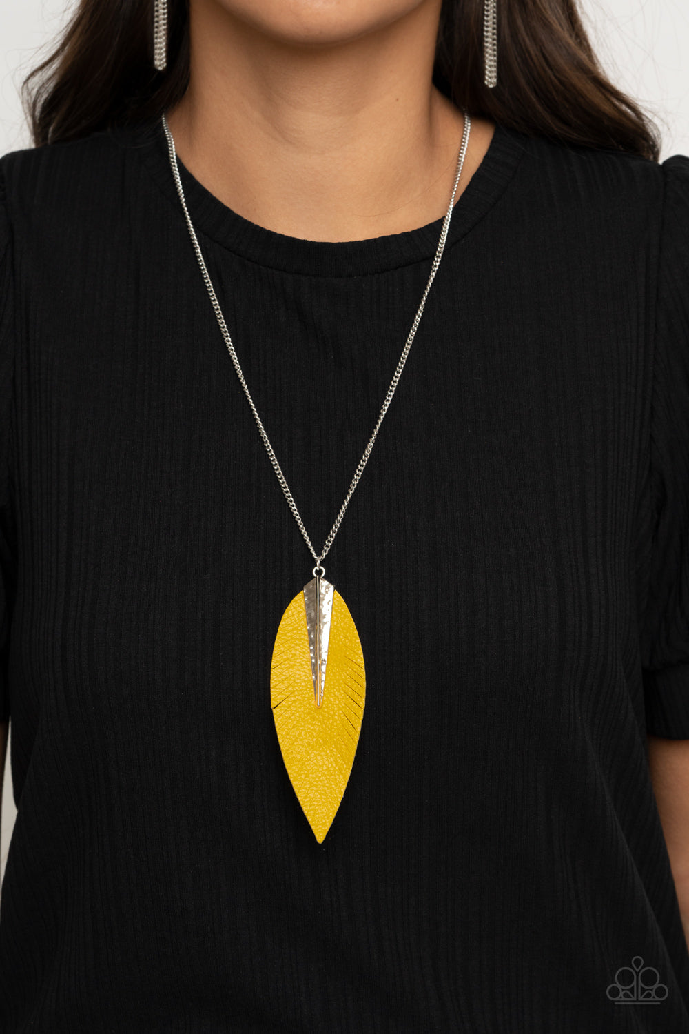 Paparazzi Quill Quest - Yellow Leather Necklace - Pusher P