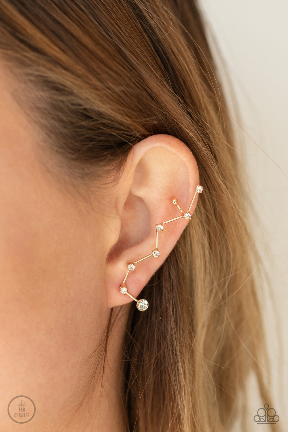 Paparazzi CONSTELLATION Prize - Gold Ear Crawlers - Pusher P