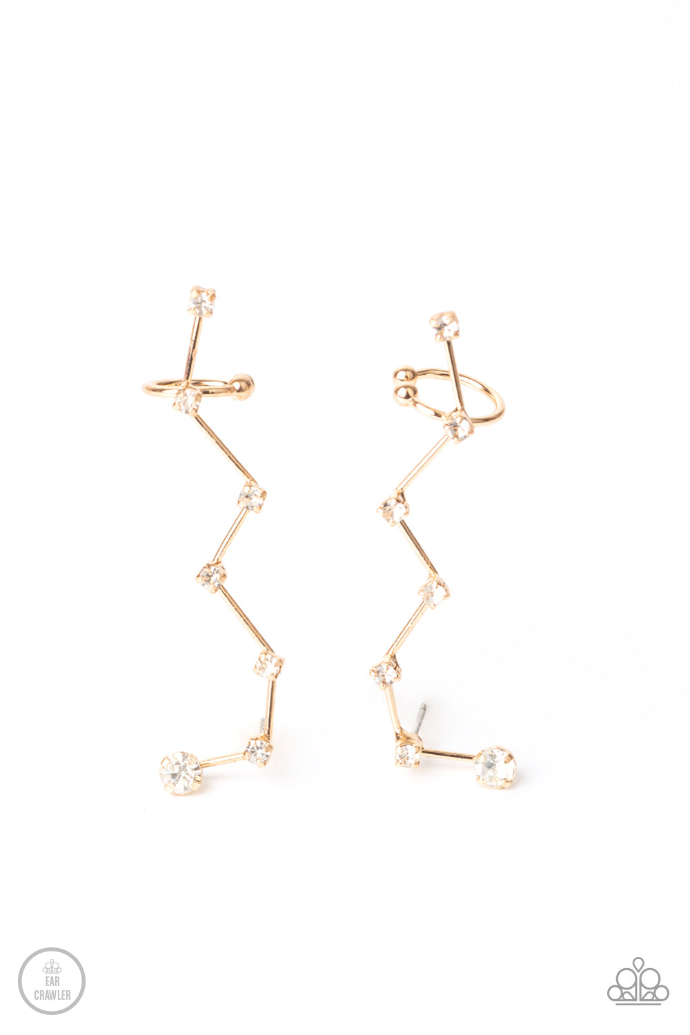 Paparazzi CONSTELLATION Prize - Gold Ear Crawlers - Pusher P