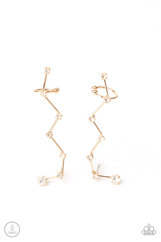Paparazzi CONSTELLATION Prize - Gold Ear Crawlers - Pusher P