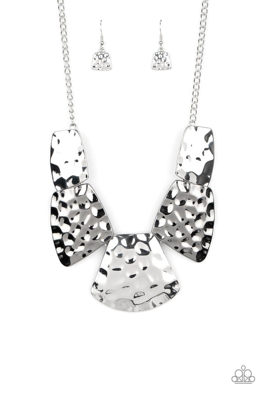 Paparazzi HAUTE Plates - Silver Necklace - Pusher P