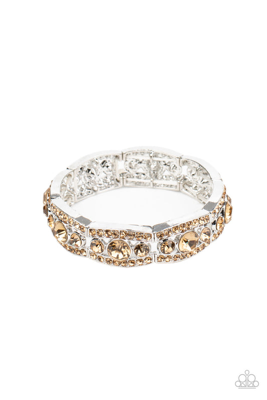 Paparazzi Easy On The ICE - Brown Bracelet - Pusher P