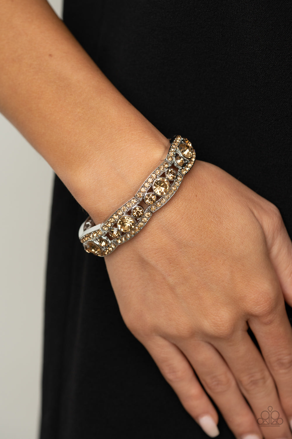 Paparazzi Easy On The ICE - Brown Bracelet - Pusher P