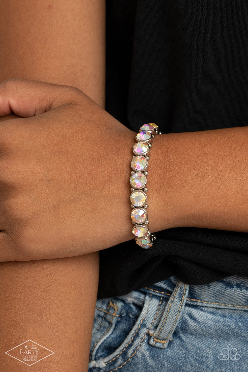 Colorful Bracelet - Iridescent Jewelry - Paparazzi Sugar Coated Sparkle Paparazzi jewelry image