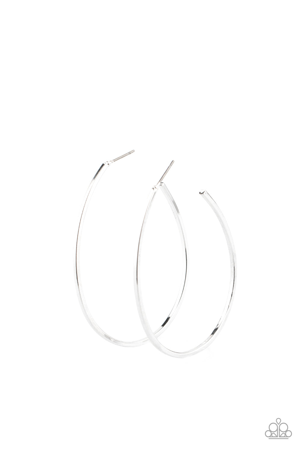 Paparazzi Cool Curves - Silver Hoop Earrings - Pusher P