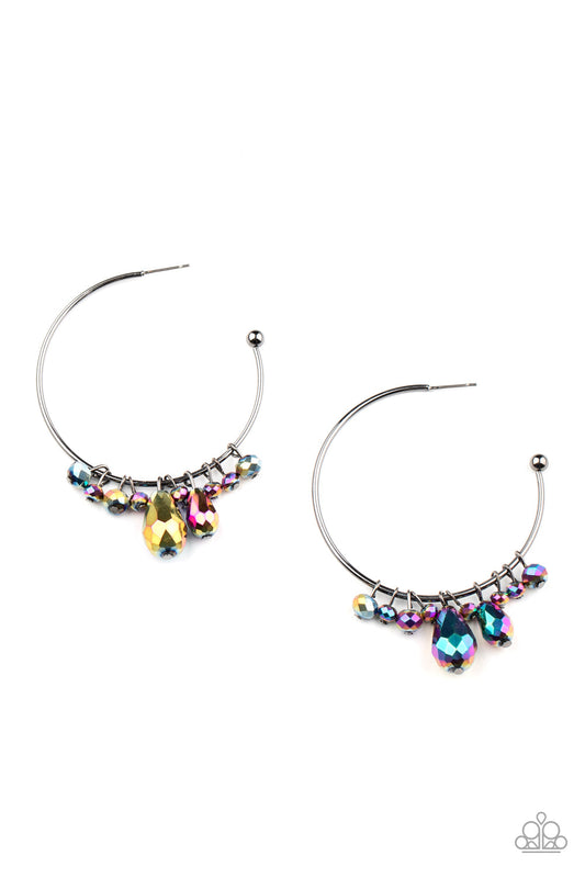 Paparazzi Dazzling Downpour - Multi Earrings - Pusher P