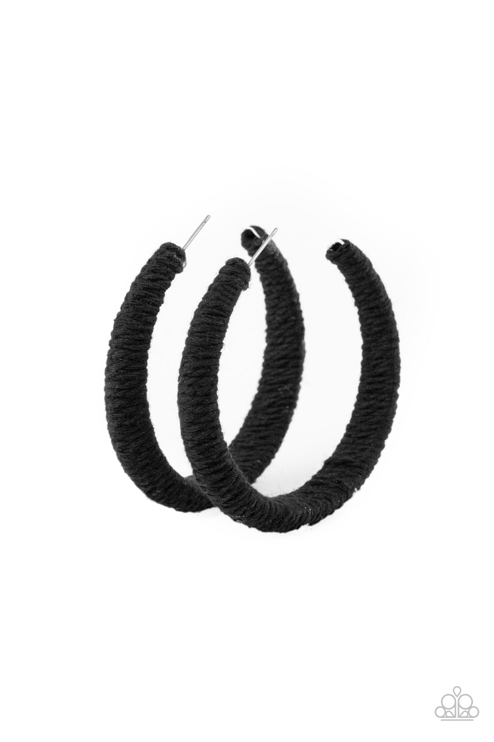 Paparazzi TWINE and Dine - Black Earrings - Pusher P