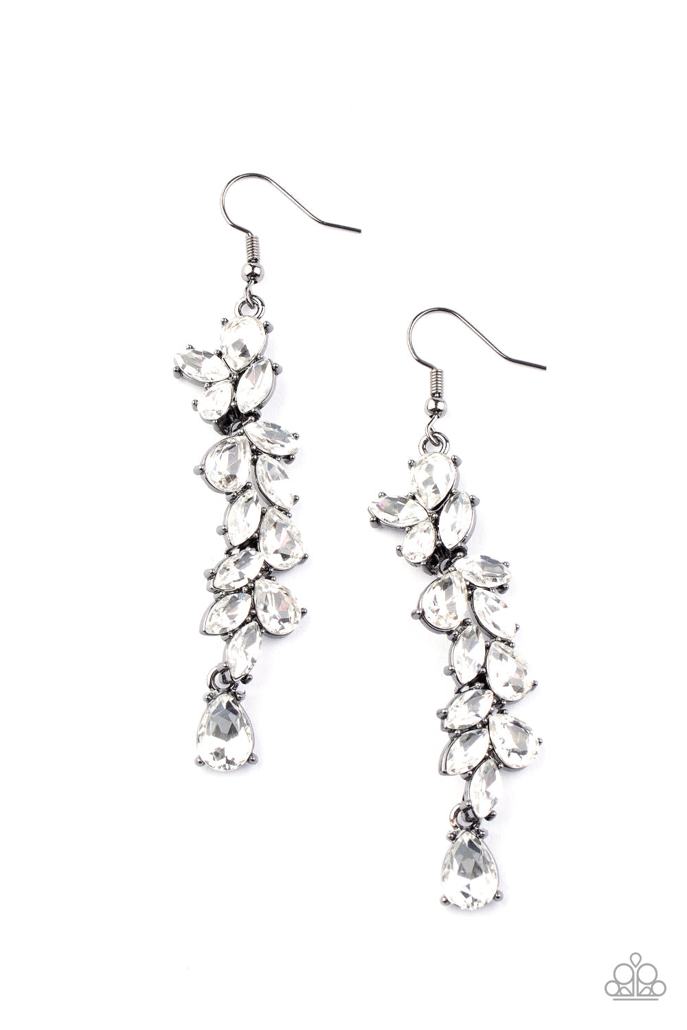 Paparazzi: Unlimited Luster - Black Teardrop Earrings - Pusher P