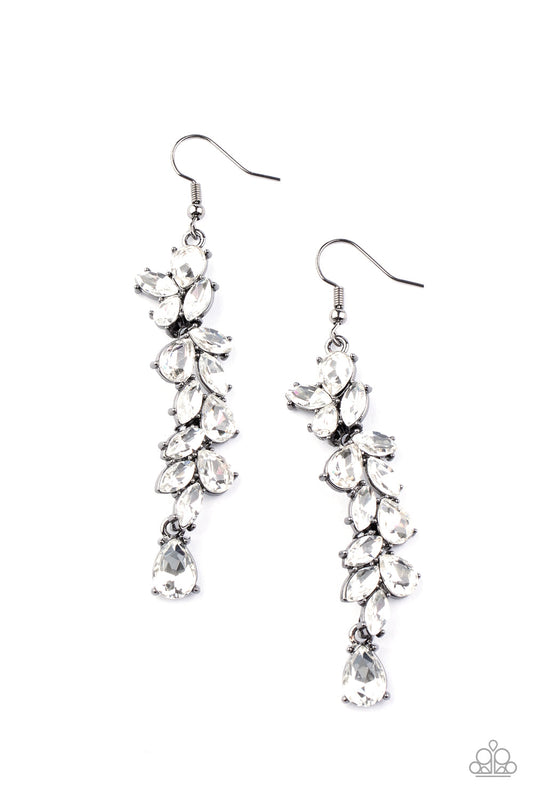 Paparazzi: Unlimited Luster - Black Teardrop Earrings - Pusher P