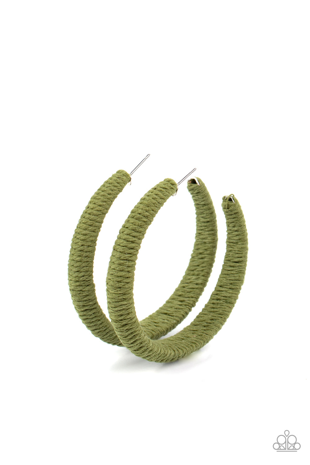 Paparazzi TWINE and Dine - Green Earrings - Pusher P