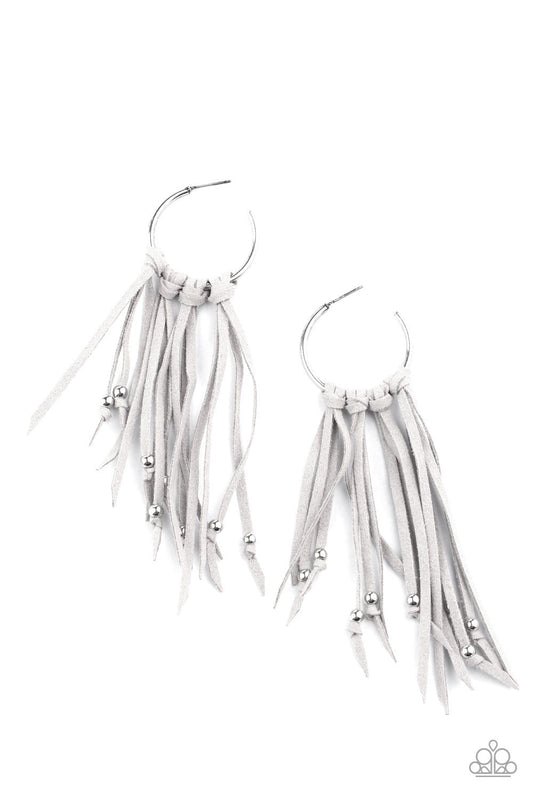 Paparazzi No Place Like HOMESPUN - Silver Earrings - Pusher P