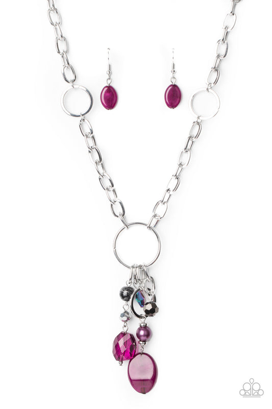 Paparazzi Lay Down Your CHARMS - Purple Necklace
