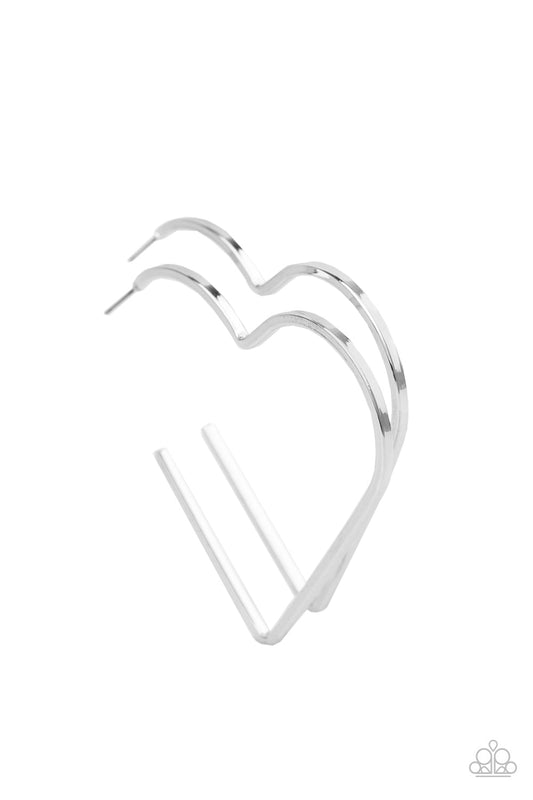 Paparazzi I HEART a Rumor - Silver Earrings - Pusher P