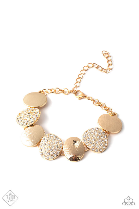 Paparazzi Tough LUXE - Gold Bracelet - Pusher P