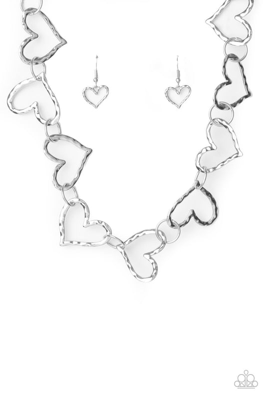 Paparazzi Vintagely Valentine - Silver Necklace - Pusher P