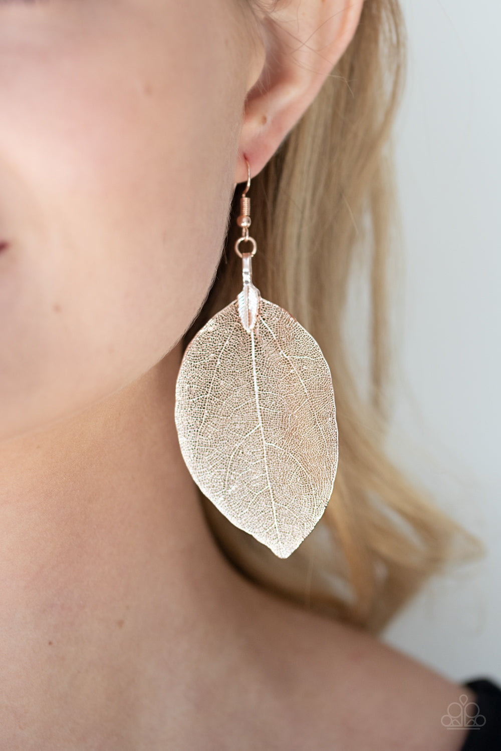 Paparazzi Leafy Legacy - Rose Gold Earrings - Pusher P