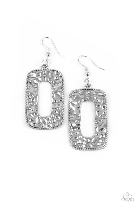 Paparazzi Primal Elements - Silver Earrings - Pusher P