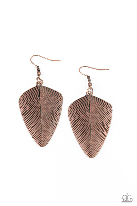 Paparazzi One Of The Flock - Copper Earrings - Pusher P