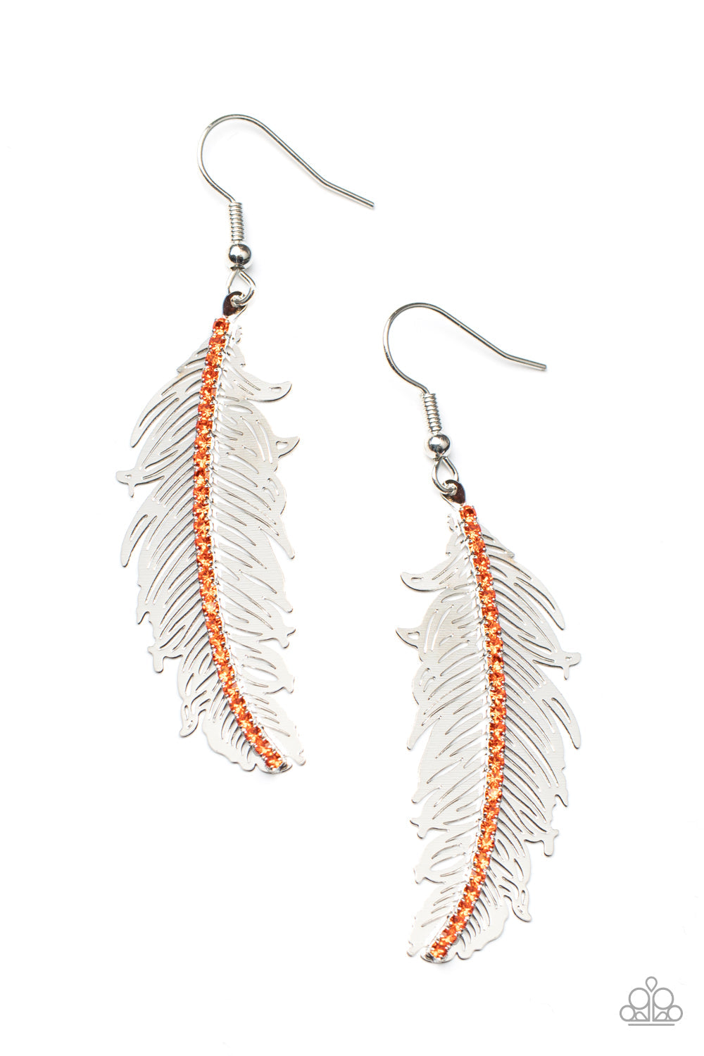 Paparazzi Fearless Flock - Orange Earrings - Pusher P