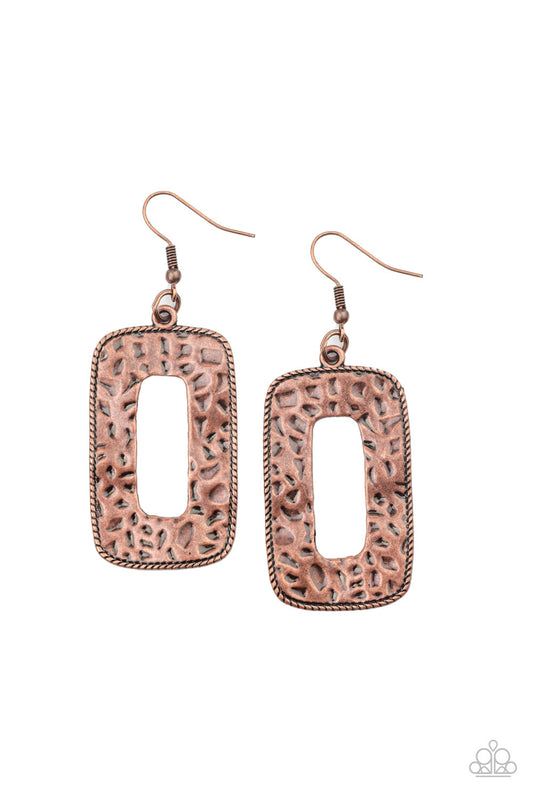 Paparazzi Primal Elements - Copper Earrings - Pusher P
