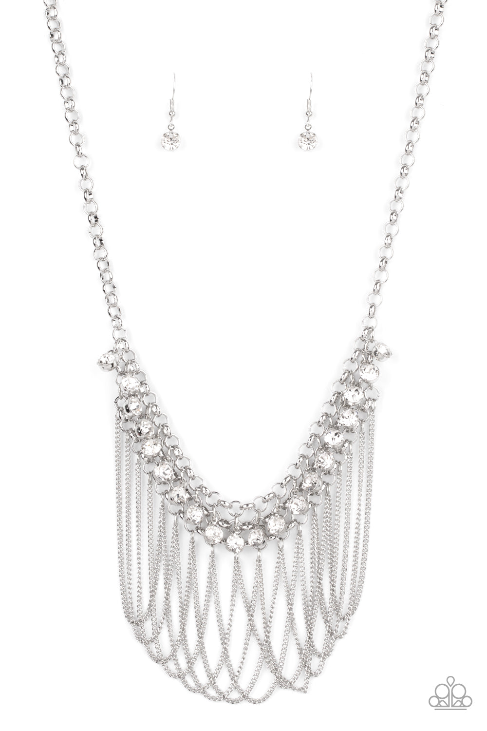 Paparazzi Flaunt Your Fringe - White Necklace - Pusher P