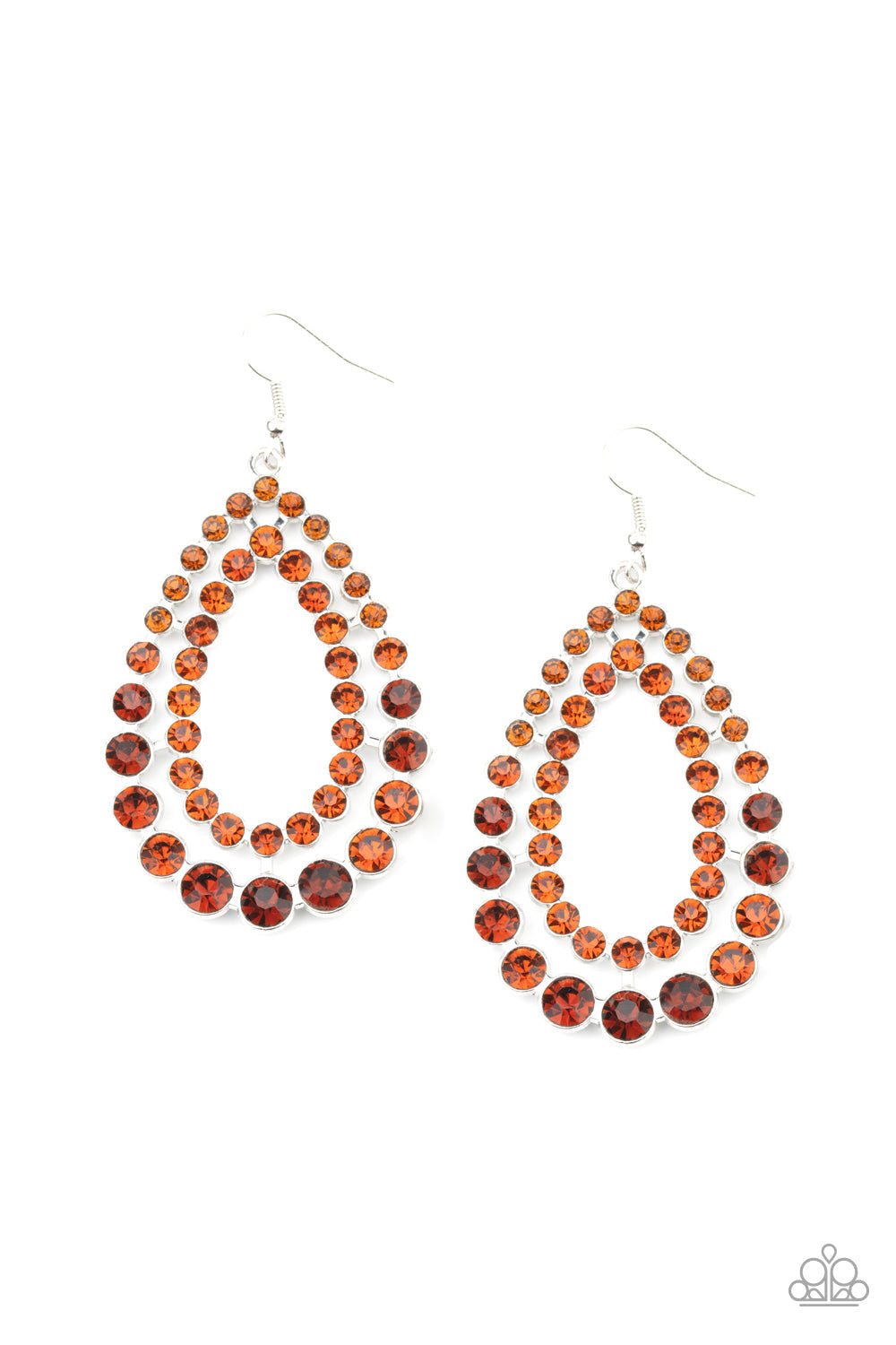 Paparazzi Glacial Glaze - Brown Earrings - Pusher P