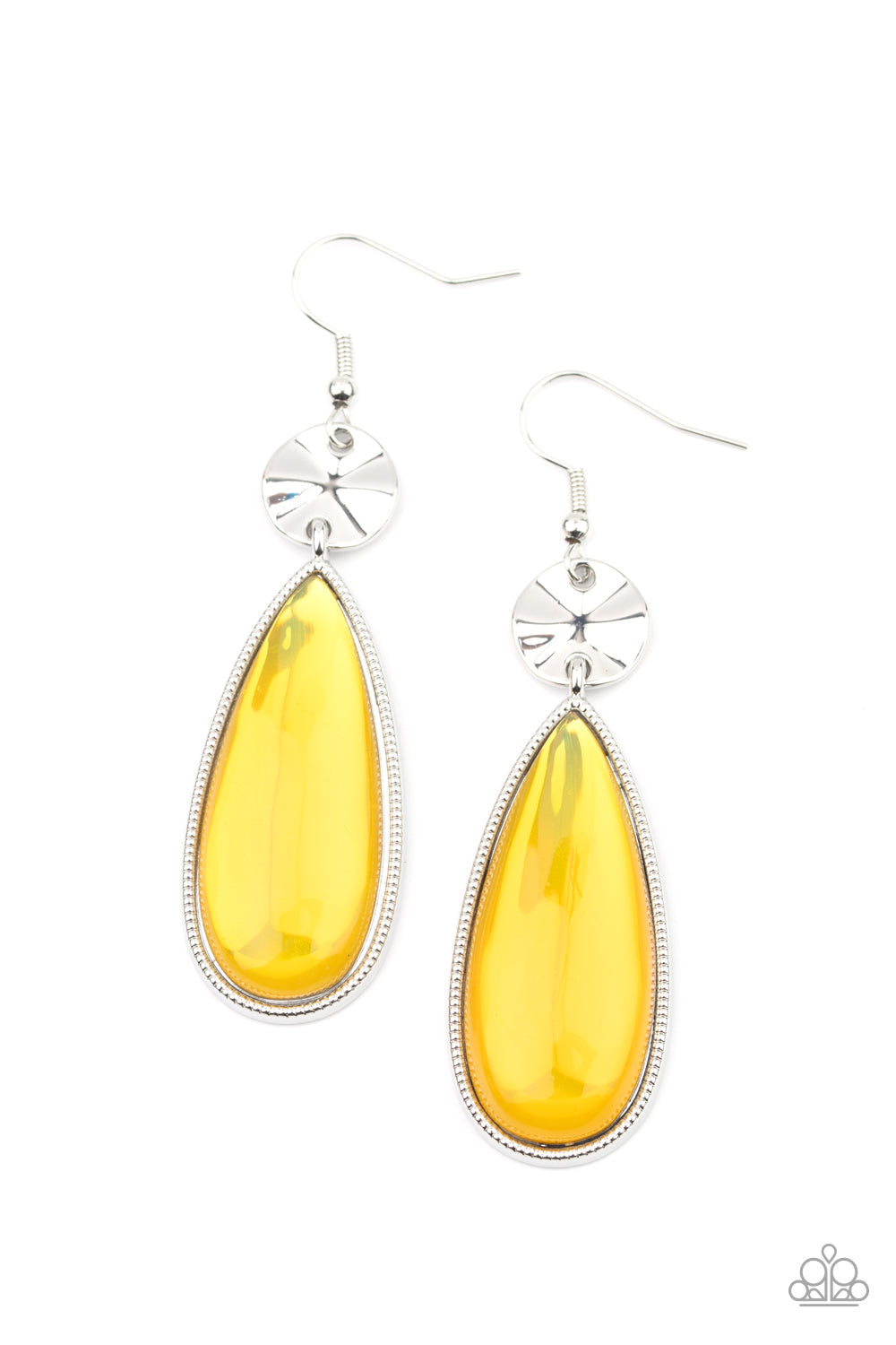 Paparazzi Jaw-Dropping Drama - Yellow Earrings - Pusher P