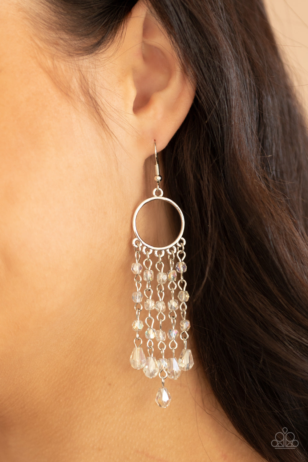 Paparazzi Dazzling Delicious - White Earrings - Pusher P