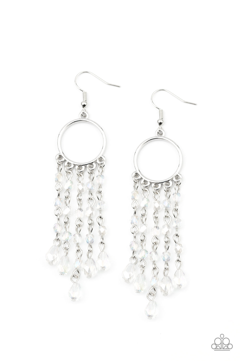 Paparazzi Dazzling Delicious - White Earrings - Pusher P