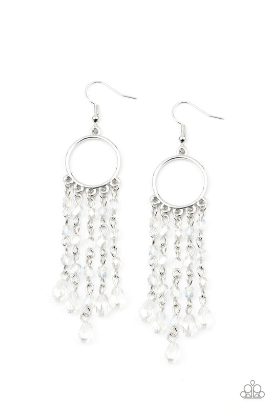 Paparazzi Dazzling Delicious - White Earrings - Pusher P