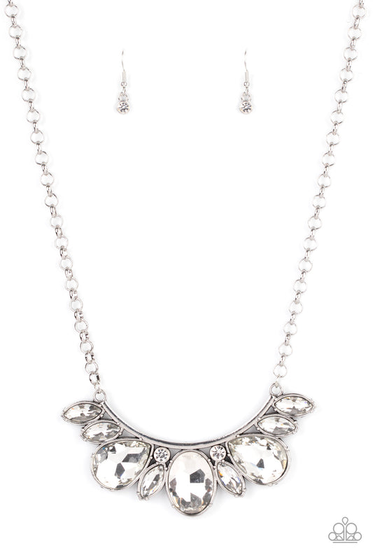 Paparazzi Never SLAY Never - White Necklace - May 2021 Life Of The Party Exclusive