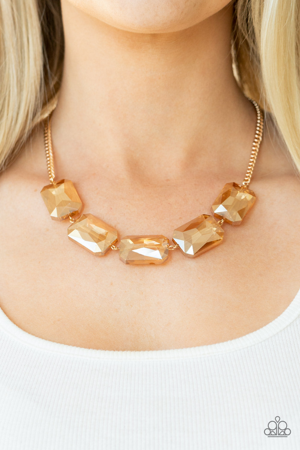 Paparazzi Heard It On The HEIR-Waves - Gold Iridescent Necklace - Pusher P