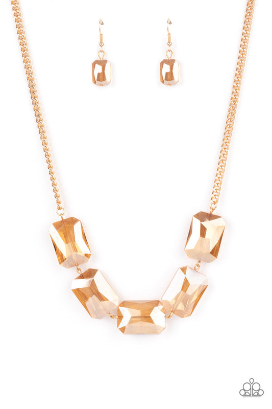 Paparazzi Heard It On The HEIR-Waves - Gold Iridescent Necklace - Pusher P