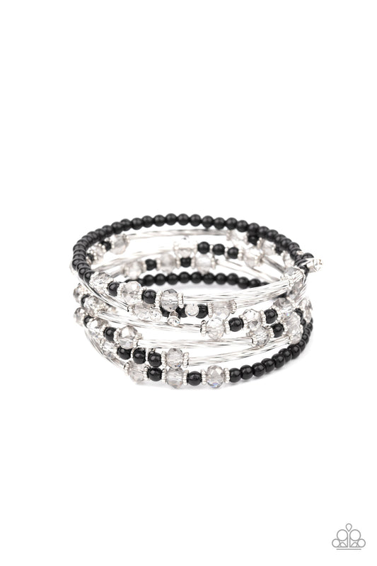 Paparazzi Head-Turning Twinkle - Black Bracelet - Pusher P