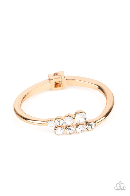 Paparazzi Defying Dazzle - Gold Bracelet - Pusher P