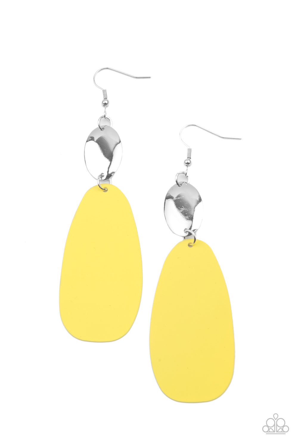 Paparazzi Vivaciously Vogue - Yellow Matte Earrings - Pusher P